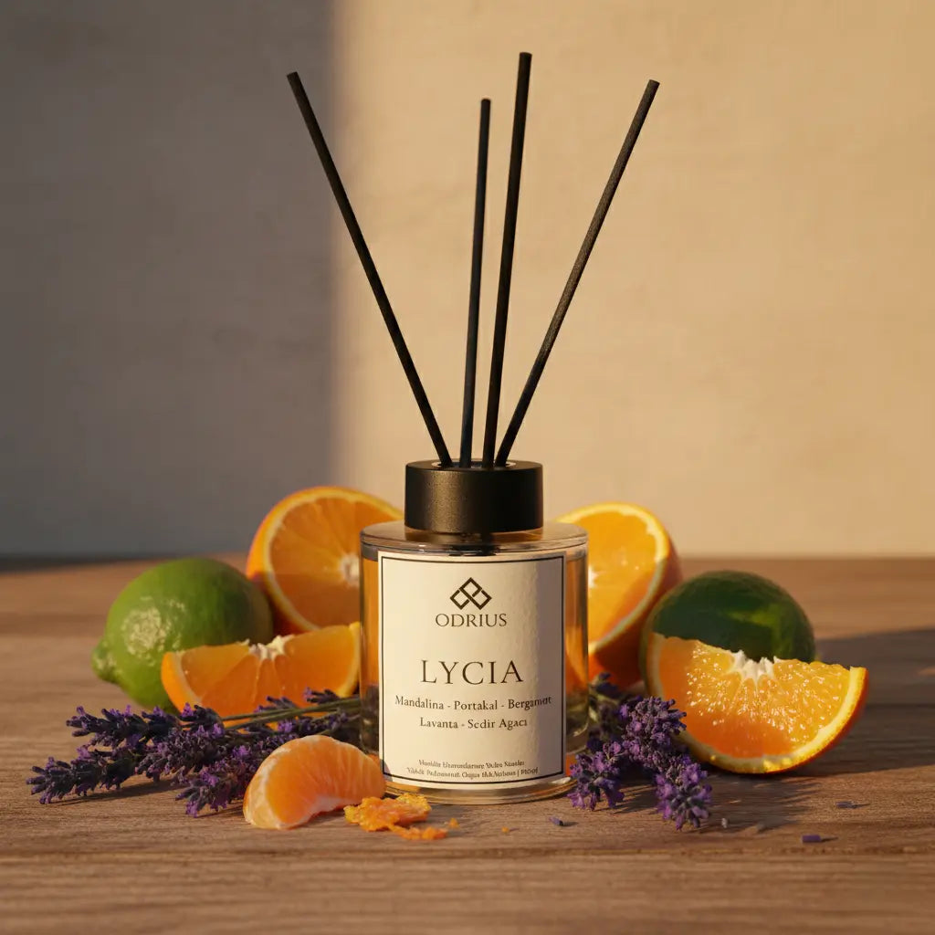ZAMANSIZ YAZ | Narenciye ve Lavanta Çubuklu Oda Kokusu Seti - Reed Diffuser Set