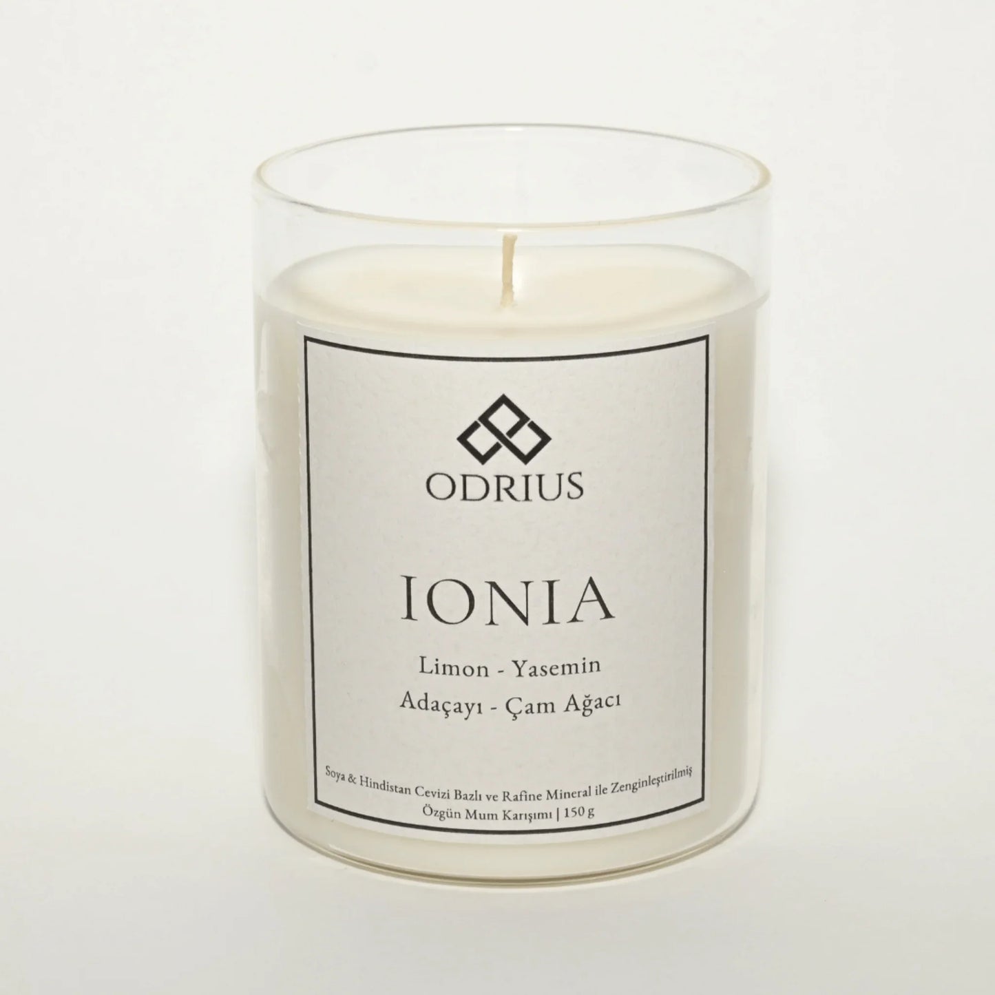 IONIA limon adacayi kokulu mum dekoratif gorunum - ferahlatici ve canlandirici