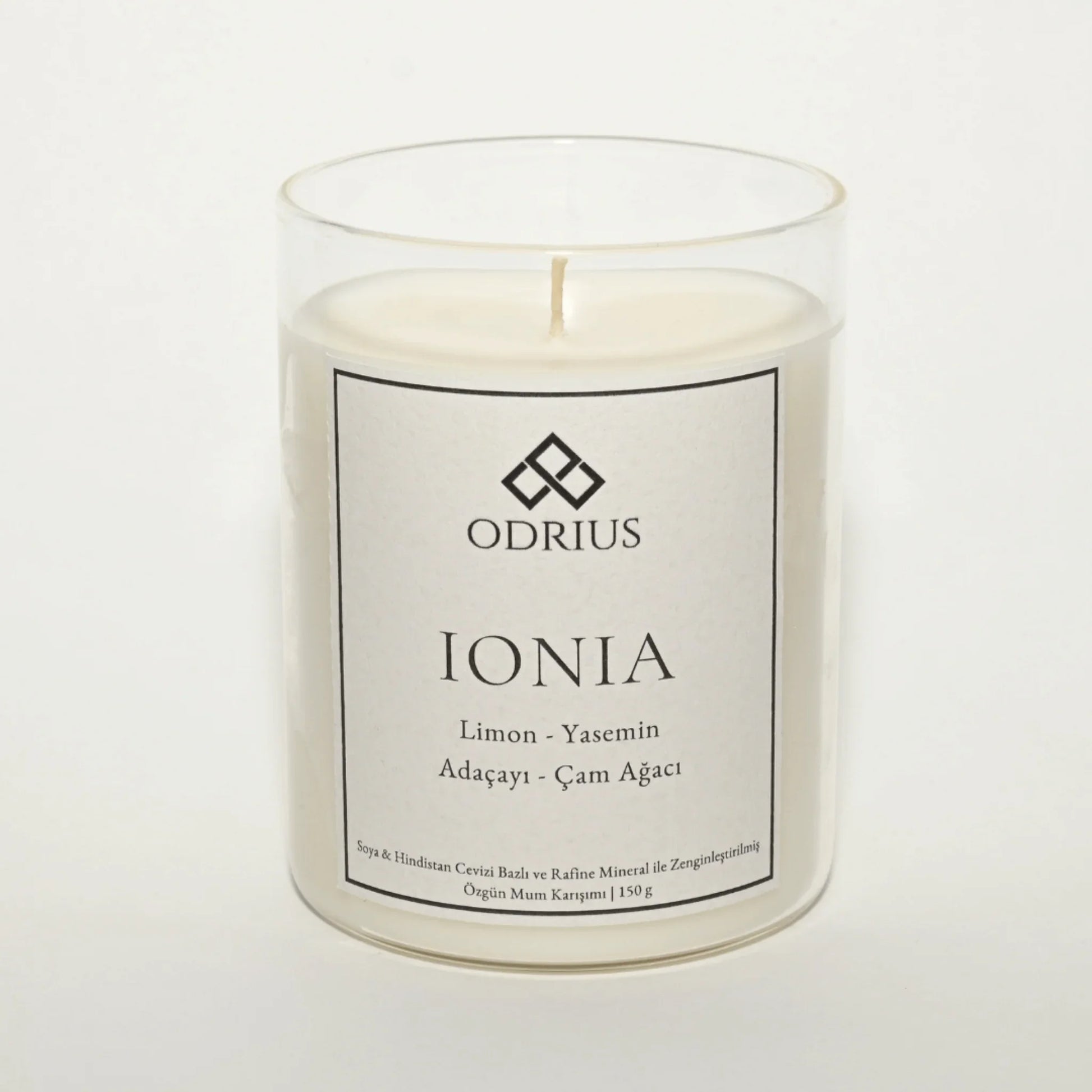 IONIA limon adacayi kokulu mum dekoratif gorunum - ferahlatici ve canlandirici
