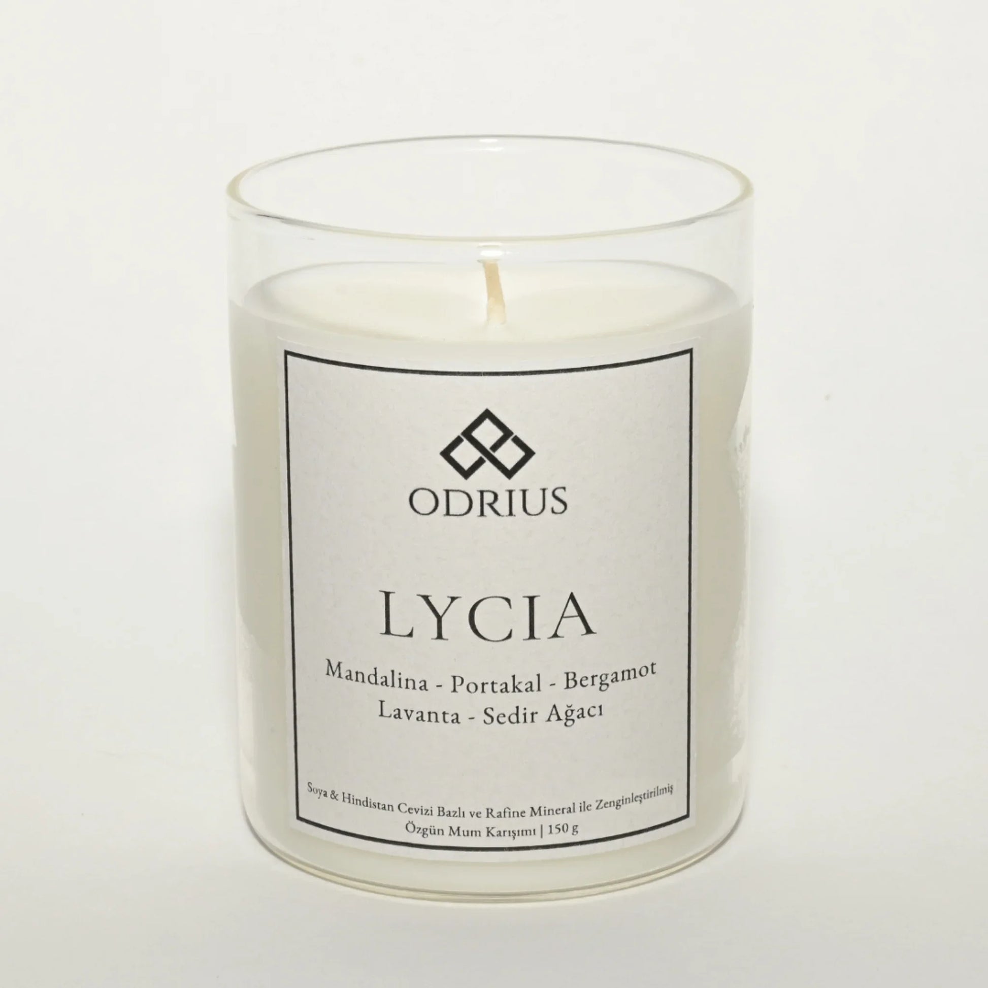 LYCIA mandalina lavanta kokulu mum dekoratif gorunum - canlandirici ve sakinlestirici