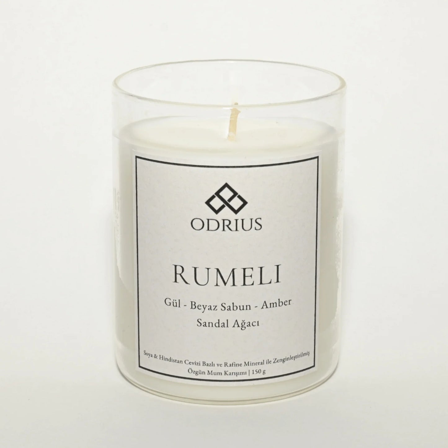 RUMELI gul sandal agaci kokulu mum dekoratif gorunum - nostaljik ve zarif atmosfer