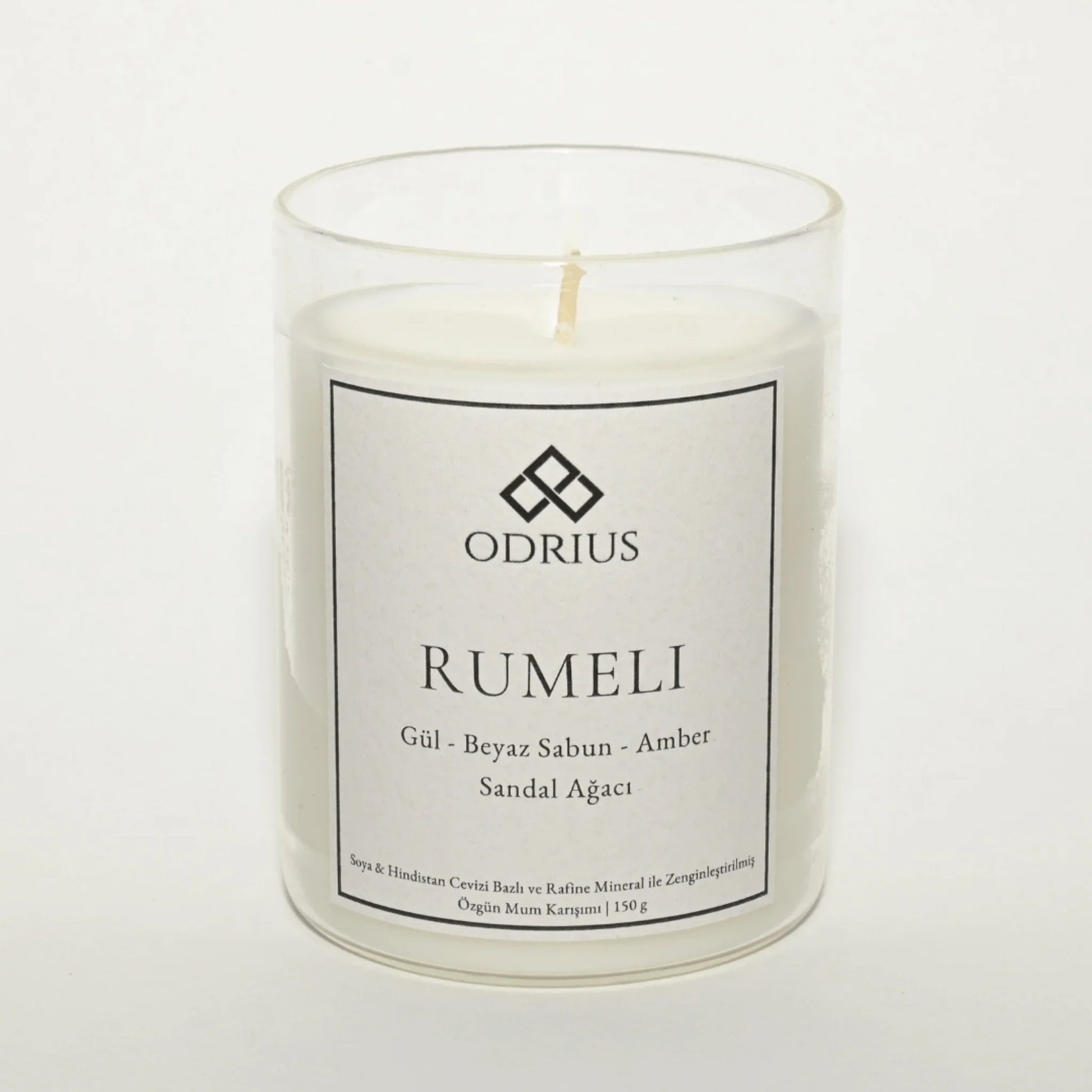 RUMELI gul sandal agaci kokulu mum dekoratif gorunum - nostaljik ve zarif atmosfer