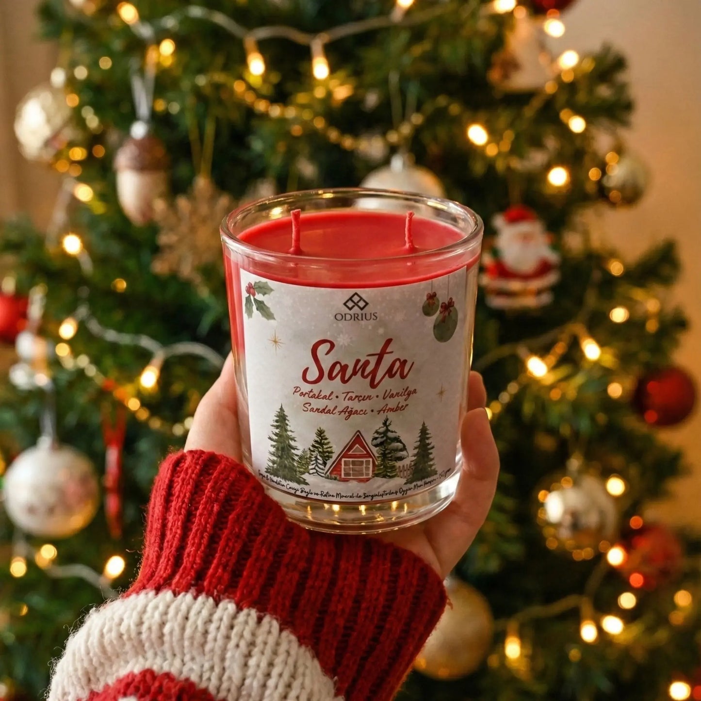 SANTA | Portakal ve Tarçın Kokulu Mum - Soya Blend