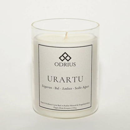 URARTU amber erguvan kokulu mum dekoratif gorunum - mistik ve gizemli atmosfer
