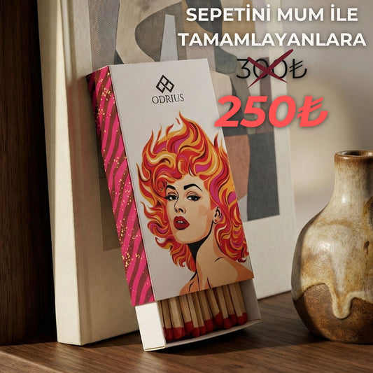Odrius Artizan Uzun Mum ve Şömine Kibriti | Signature Design: FEMME