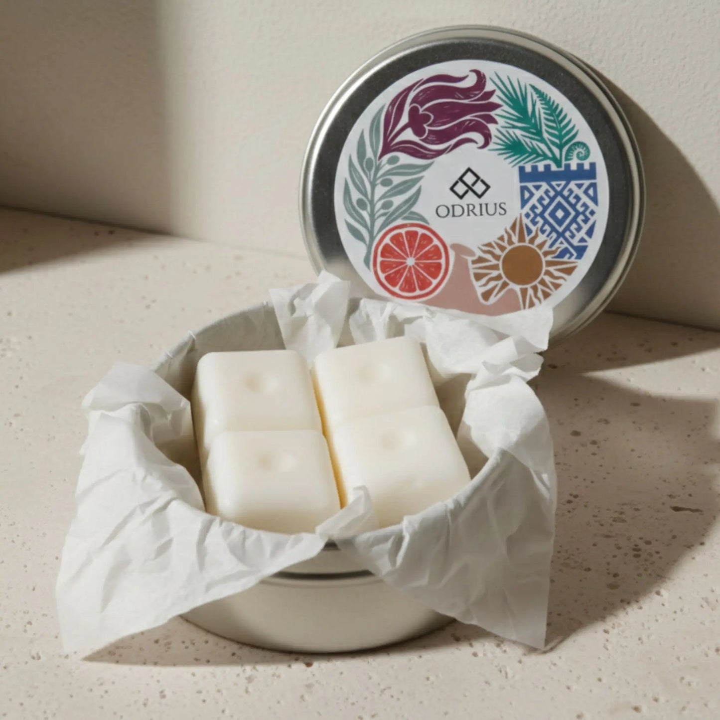 Şık metal kutusunda sunulan lüks Odrius buhurdanlık kokusu koku barları