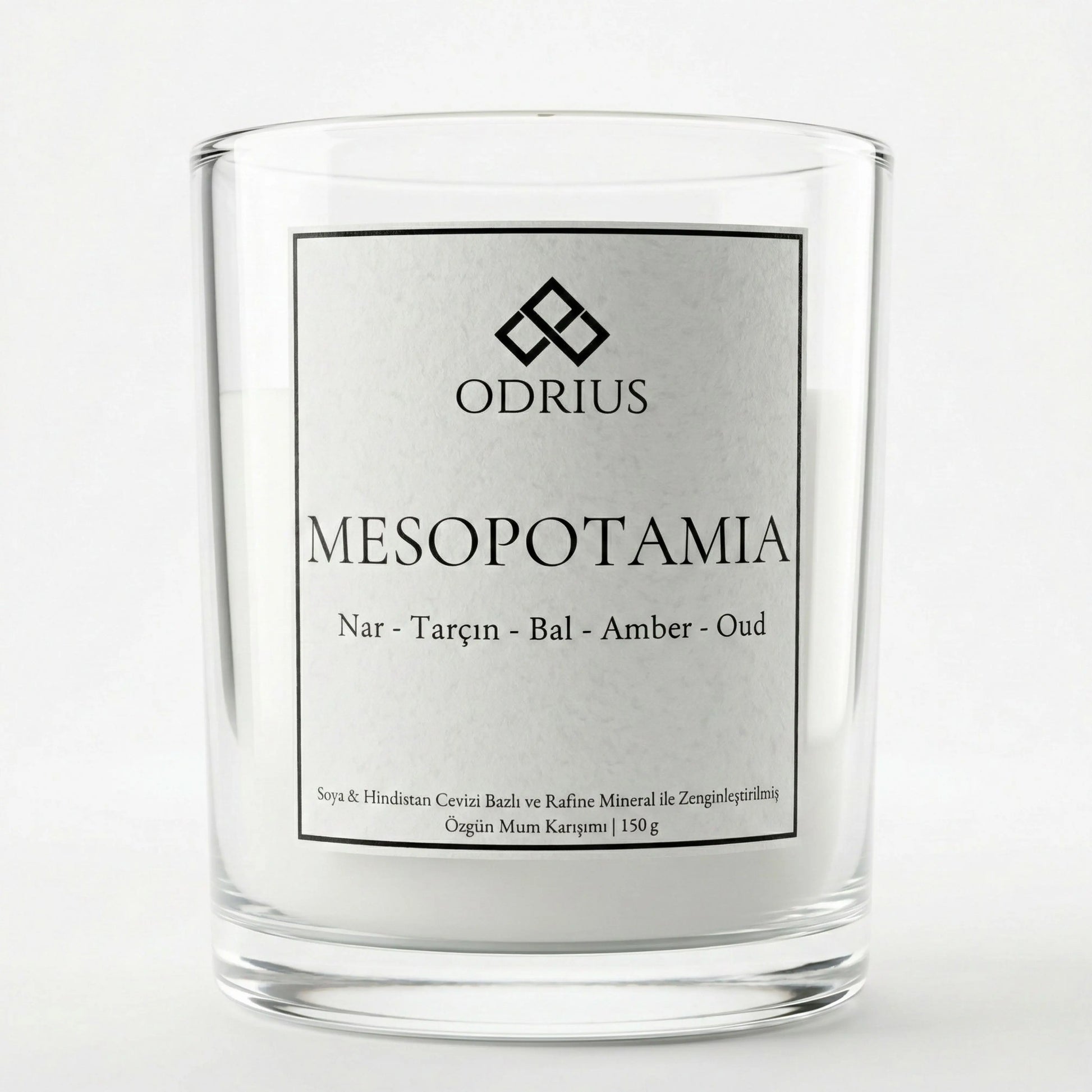 Salon ve geniş alanların atmosferini zenginleştirmek için Odrius Mesopotamia özgün tasarımlı mum