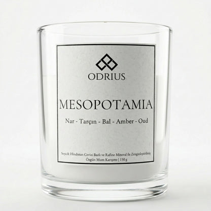 Salon ve geniş alanların atmosferini zenginleştirmek için Odrius Mesopotamia özgün tasarımlı mum