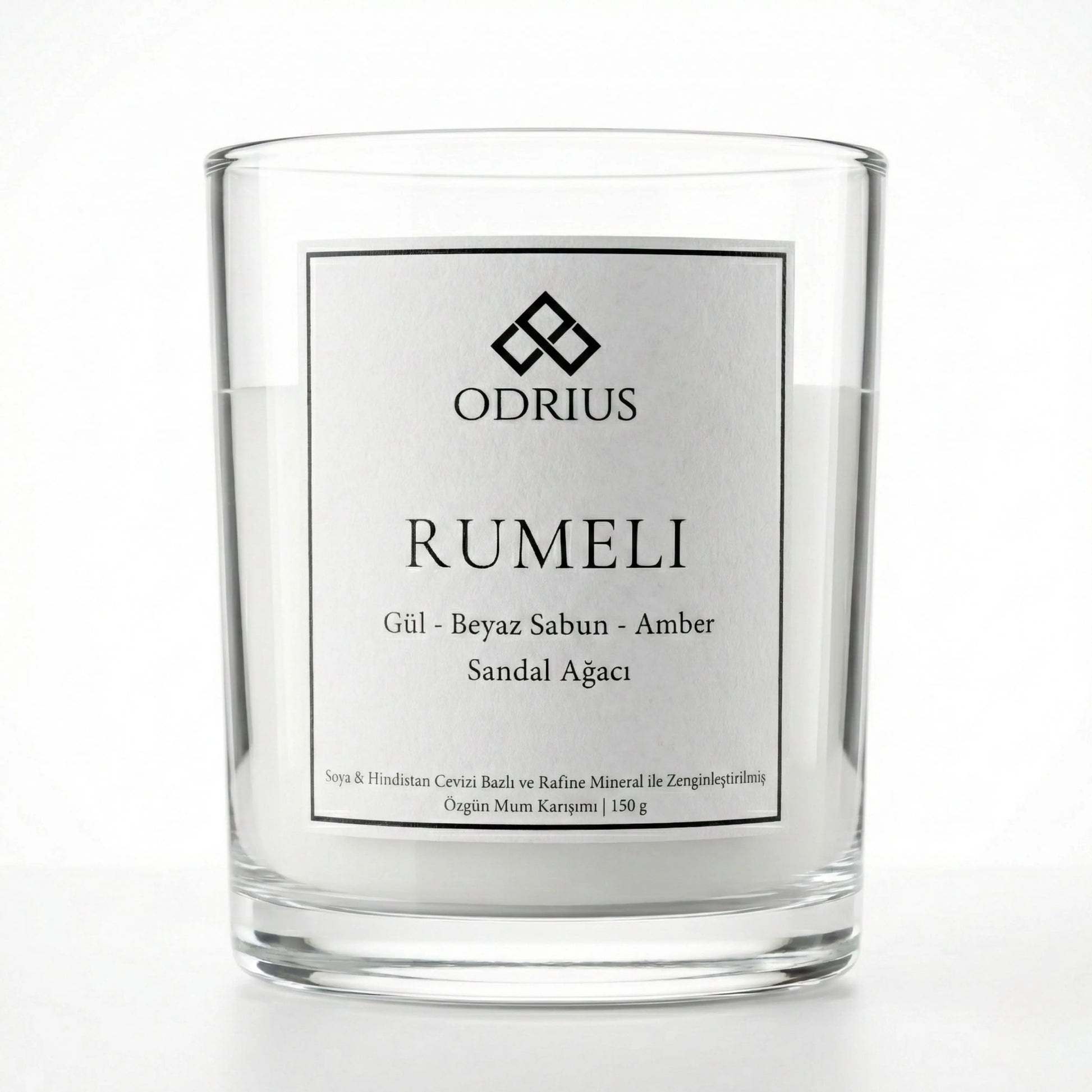 Nostaljik anlar ve misafir odası dekorasyonu için Odrius Rumeli özgün tasarımlı soya mumu